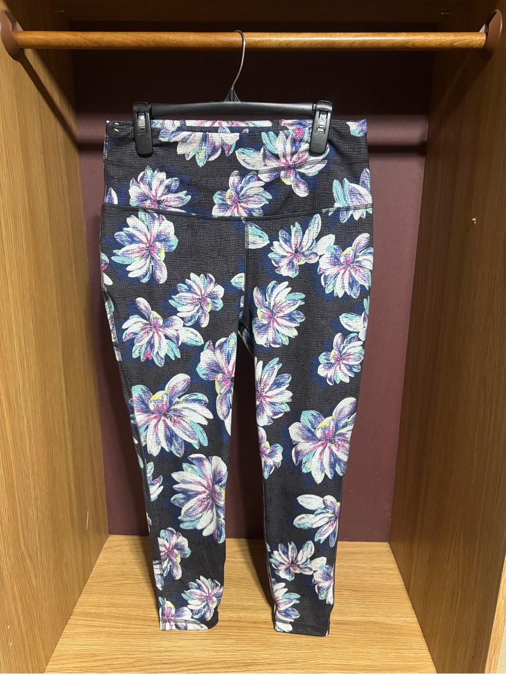 ZELOS Floral Print High Rise Athletic Leggings XL